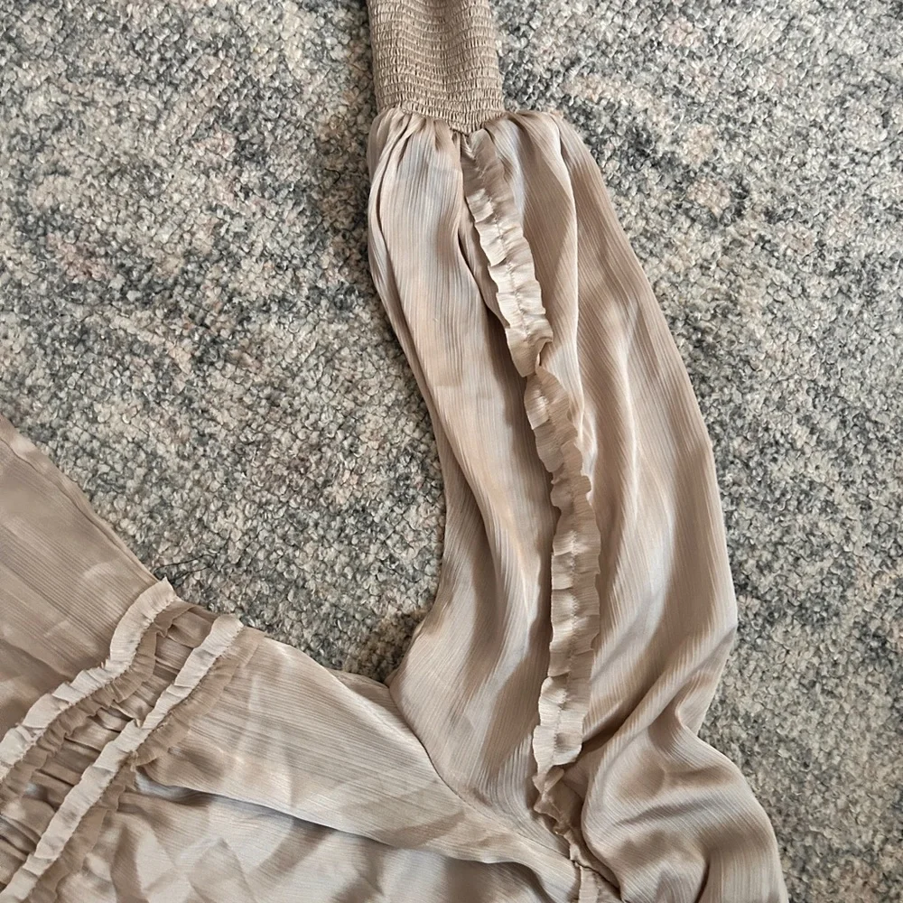 Chelsea & Violet Beige Tiered Ruffle Maxi Dress - Picture 5 of 6